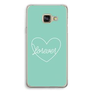 CaseCompany Forever heart pastel: Samsung Galaxy A3 (2016) Transparant Hoesje