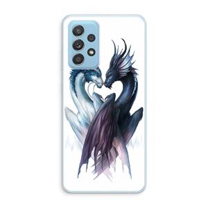 CaseCompany Yin Yang Dragons: Samsung Galaxy A73 Transparant Hoesje