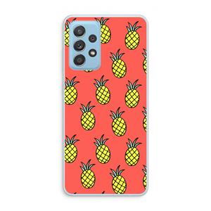 CaseCompany Ananas: Samsung Galaxy A73 Transparant Hoesje