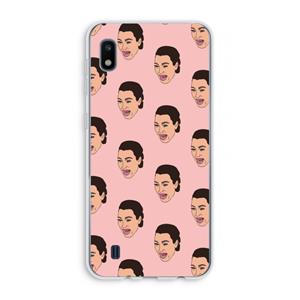 CaseCompany Ugly Cry Call: Samsung Galaxy A10 Transparant Hoesje