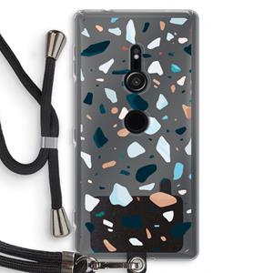 CaseCompany Terrazzo N°13: Sony Xperia XZ2 Transparant Hoesje met koord