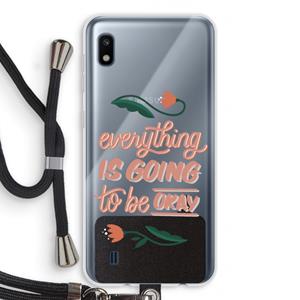 CaseCompany Optimistic flower girl: Samsung Galaxy A10 Transparant Hoesje met koord