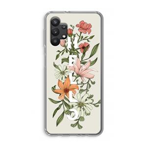 CaseCompany Hello bloemen: Samsung Galaxy A32 5G Transparant Hoesje