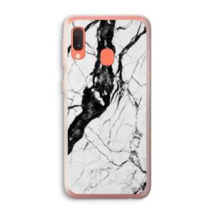 CaseCompany Witte marmer 2: Samsung Galaxy A20e Transparant Hoesje