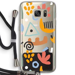 CaseCompany Abstract: Samsung Galaxy S7 Transparant Hoesje met koord