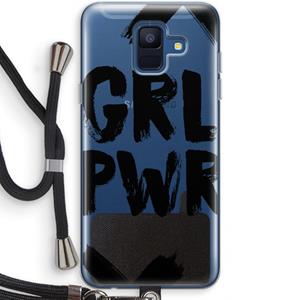 CaseCompany Girl Power #2: Samsung Galaxy A6 (2018) Transparant Hoesje met koord