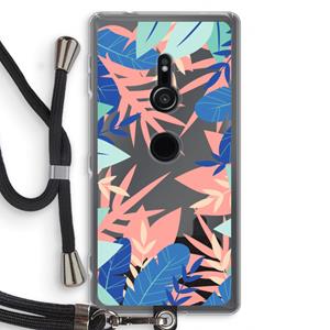 CaseCompany Tropisch: Sony Xperia XZ2 Transparant Hoesje met koord