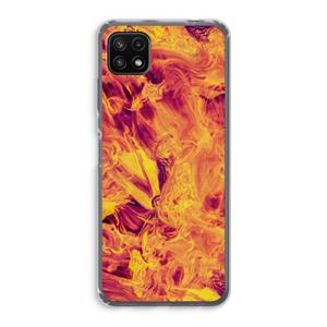 CaseCompany Eternal Fire: Samsung Galaxy A22 5G Transparant Hoesje