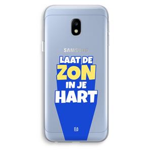 CaseCompany Laat de zon in je hart: Samsung Galaxy J3 (2017) Transparant Hoesje