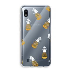 CaseCompany Ananasjes: Samsung Galaxy A10 Transparant Hoesje