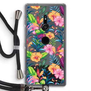 CaseCompany Tropisch 2: Sony Xperia XZ2 Transparant Hoesje met koord