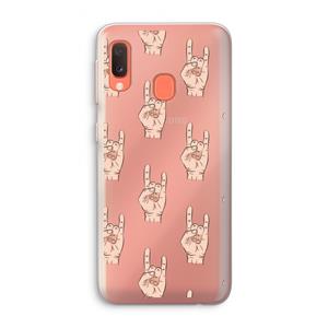 CaseCompany Rock: Samsung Galaxy A20e Transparant Hoesje