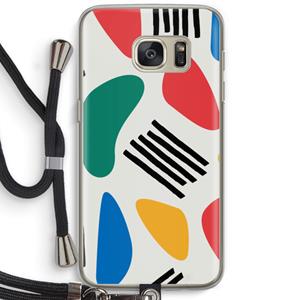 CaseCompany Illustratieve pop 1: Samsung Galaxy S7 Transparant Hoesje met koord