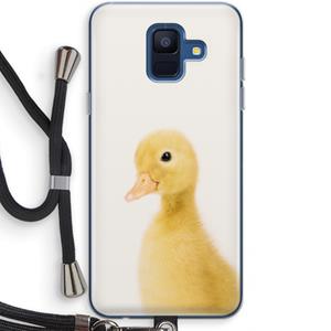CaseCompany Duke: Samsung Galaxy A6 (2018) Transparant Hoesje met koord