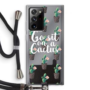 CaseCompany Cactus quote: Samsung Galaxy Note 20 Ultra / Note 20 Ultra 5G Transparant Hoesje met koord