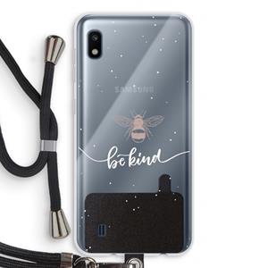 CaseCompany Be(e) kind: Samsung Galaxy A10 Transparant Hoesje met koord