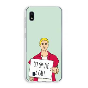 CaseCompany Gimme a call: Samsung Galaxy A10 Transparant Hoesje