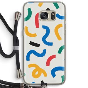 CaseCompany Illustratieve pop 2: Samsung Galaxy S7 Transparant Hoesje met koord