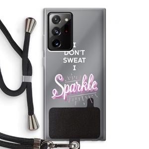 CaseCompany Sparkle quote: Samsung Galaxy Note 20 Ultra / Note 20 Ultra 5G Transparant Hoesje met koord