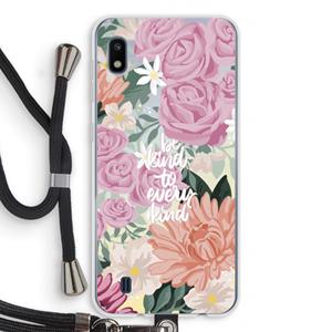 CaseCompany Kindness matters: Samsung Galaxy A10 Transparant Hoesje met koord