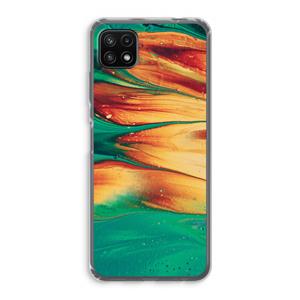CaseCompany Green Inferno: Samsung Galaxy A22 5G Transparant Hoesje