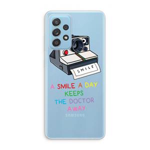 CaseCompany Smile: Samsung Galaxy A73 Transparant Hoesje