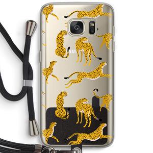 CaseCompany Luipaard: Samsung Galaxy S7 Transparant Hoesje met koord