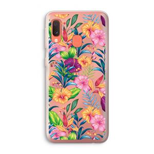 CaseCompany Tropisch 2: Samsung Galaxy A20e Transparant Hoesje