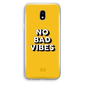 CaseCompany No Bad Vibes: Samsung Galaxy J3 (2017) Transparant Hoesje