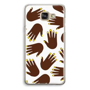 CaseCompany Hands dark: Samsung Galaxy A5 (2016) Transparant Hoesje