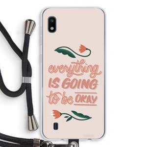 CaseCompany Optimistic flower girl: Samsung Galaxy A10 Transparant Hoesje met koord