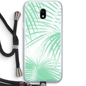 CaseCompany Palmbladeren: Samsung Galaxy J3 (2017) Transparant Hoesje met koord