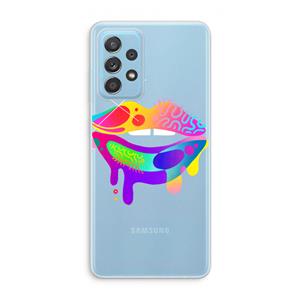 CaseCompany Lip Palette: Samsung Galaxy A73 Transparant Hoesje