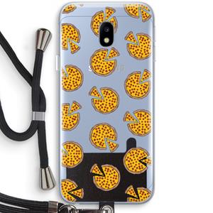 CaseCompany You Had Me At Pizza: Samsung Galaxy J3 (2017) Transparant Hoesje met koord