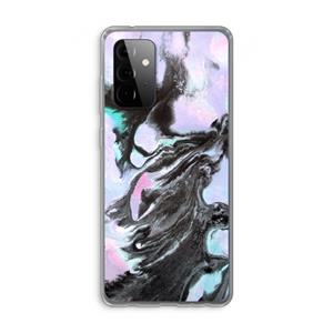 CaseCompany Pastel zwart: Samsung Galaxy A72 Transparant Hoesje