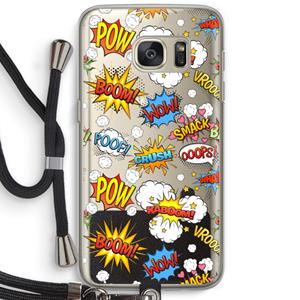 CaseCompany Pow Smack: Samsung Galaxy S7 Transparant Hoesje met koord