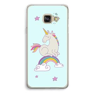CaseCompany Regenboog eenhoorn: Samsung Galaxy A3 (2016) Transparant Hoesje