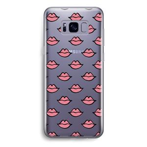 CaseCompany Lipjes: Samsung Galaxy S8 Transparant Hoesje