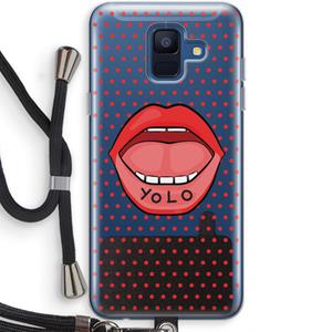 CaseCompany Yolo Denise: Samsung Galaxy A6 (2018) Transparant Hoesje met koord