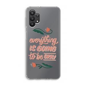 CaseCompany Optimistic flower girl: Samsung Galaxy A32 5G Transparant Hoesje
