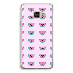 CaseCompany Smiley watermeloenprint: Samsung Galaxy A3 (2016) Transparant Hoesje