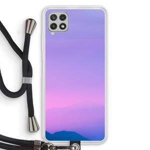 CaseCompany Sunset pastel: Samsung Galaxy A22 4G Transparant Hoesje met koord