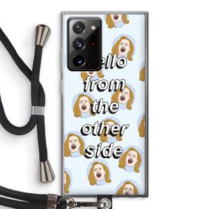 CaseCompany Hello: Samsung Galaxy Note 20 Ultra / Note 20 Ultra 5G Transparant Hoesje met koord