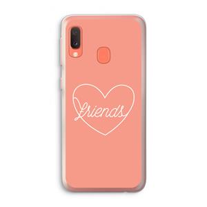 CaseCompany Friends heart: Samsung Galaxy A20e Transparant Hoesje