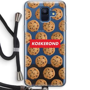 CaseCompany Koekerond: Samsung Galaxy A6 (2018) Transparant Hoesje met koord