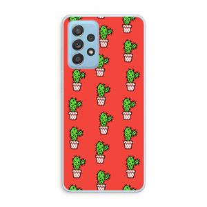 CaseCompany Mini cactus: Samsung Galaxy A73 Transparant Hoesje