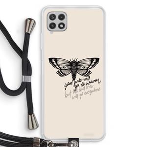 CaseCompany Good or bad: Samsung Galaxy A22 4G Transparant Hoesje met koord