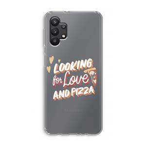 CaseCompany Pizza is the answer: Samsung Galaxy A32 5G Transparant Hoesje