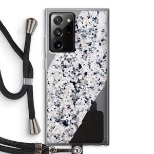 CaseCompany Gespikkelde marmer: Samsung Galaxy Note 20 Ultra / Note 20 Ultra 5G Transparant Hoesje met koord