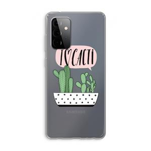 CaseCompany I love cacti: Samsung Galaxy A72 Transparant Hoesje